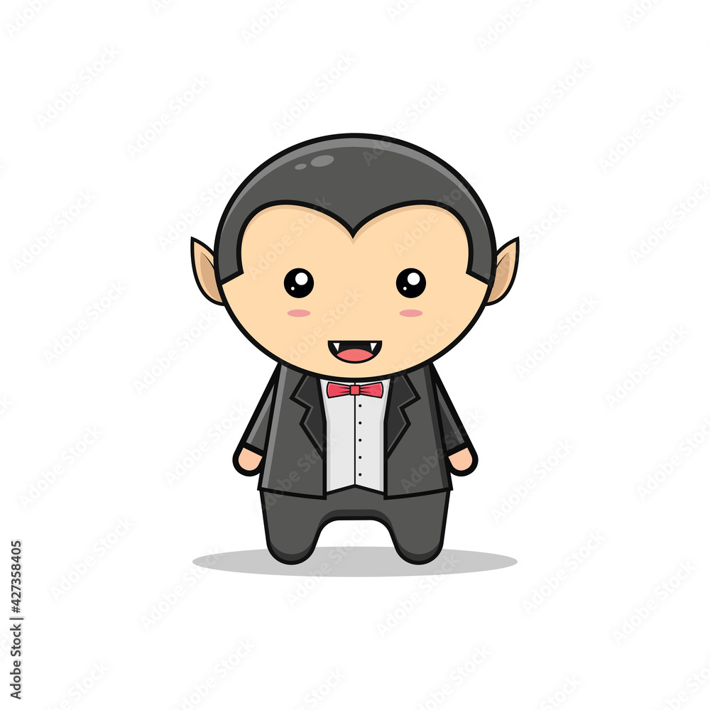 Kawaii illustration dracula vector graphics Kawaii illustration dracula vector graphics