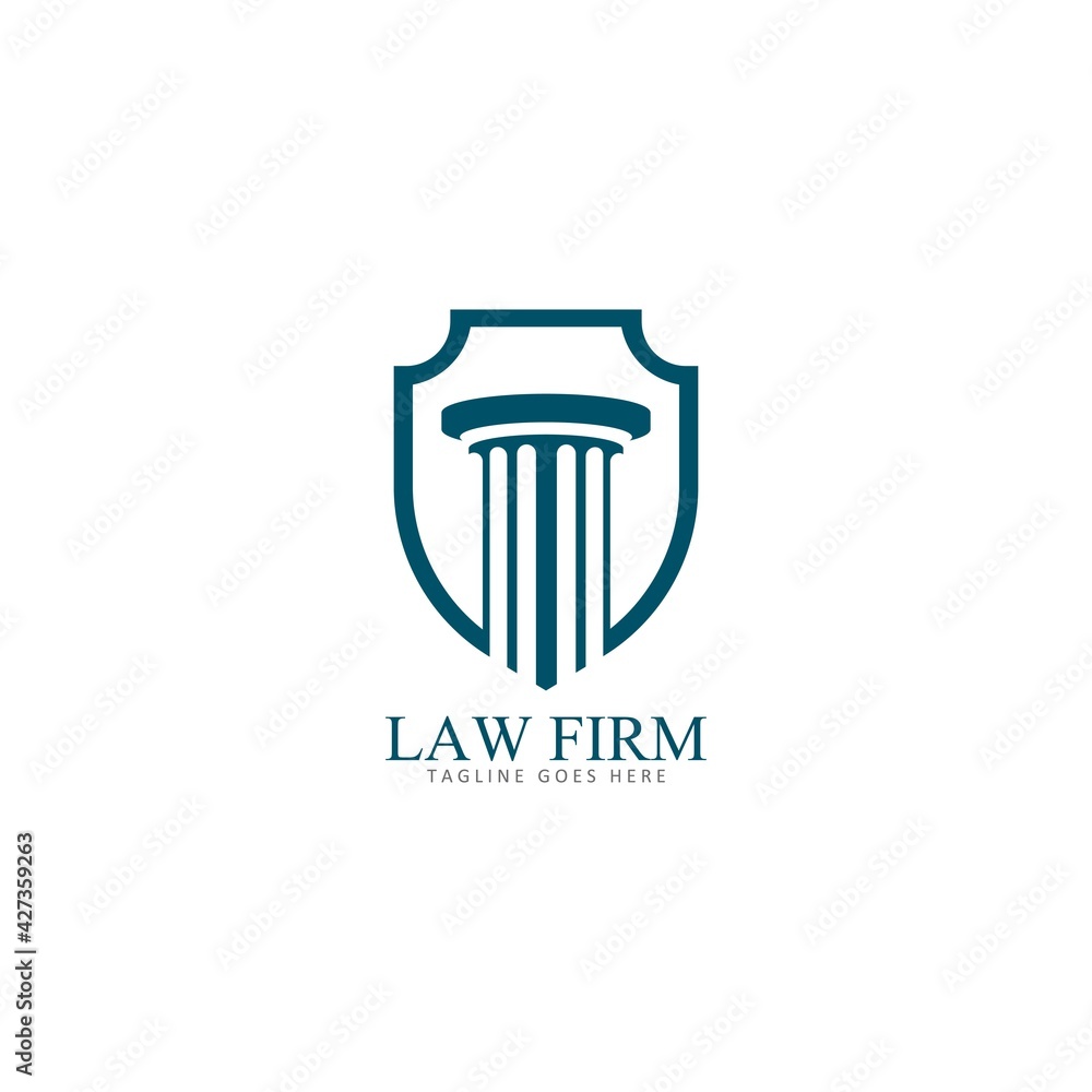 Law shield logo vector icon illustration Law shield logo vector icon illustration
