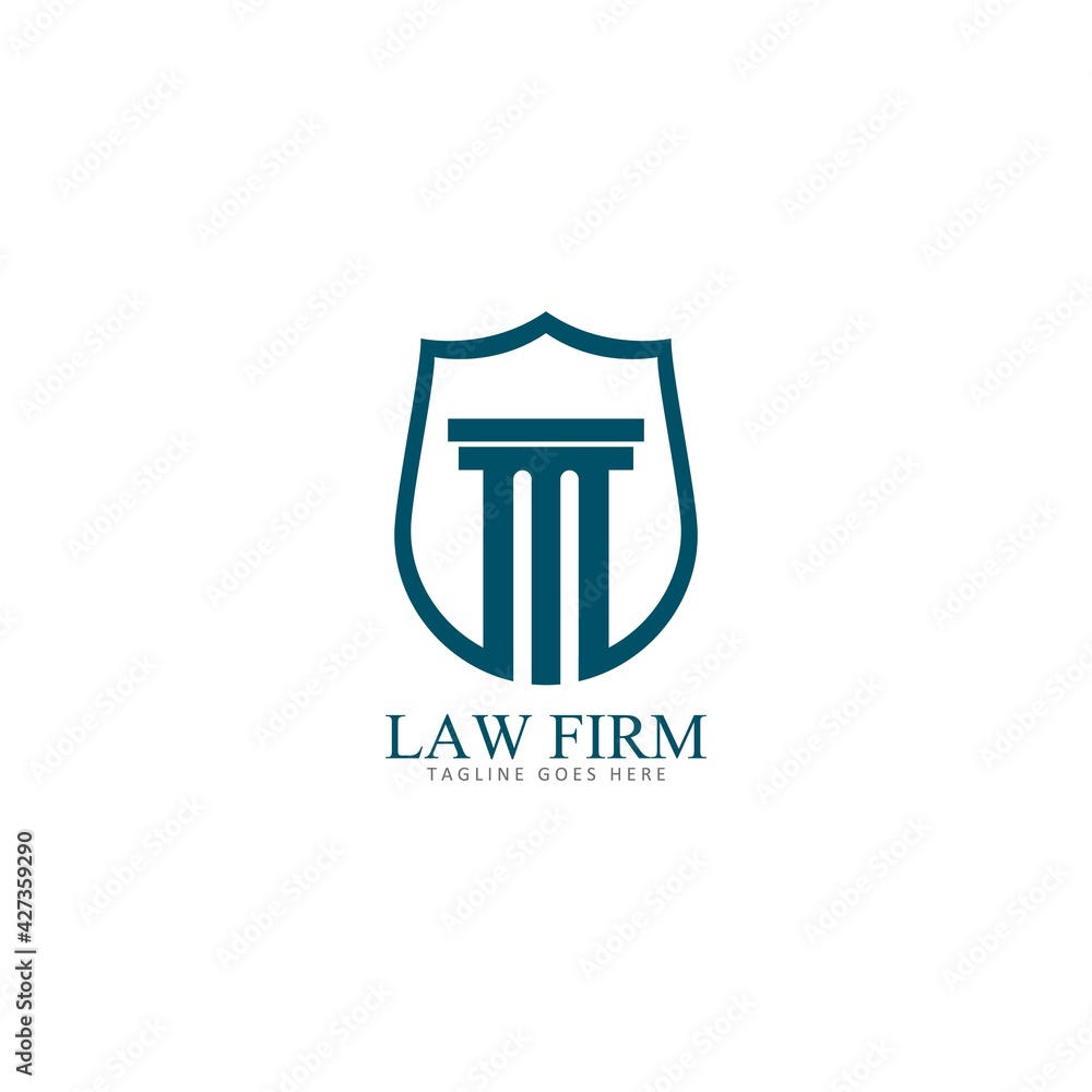 Law shield logo vector icon illustration Law shield logo vector icon illustration
