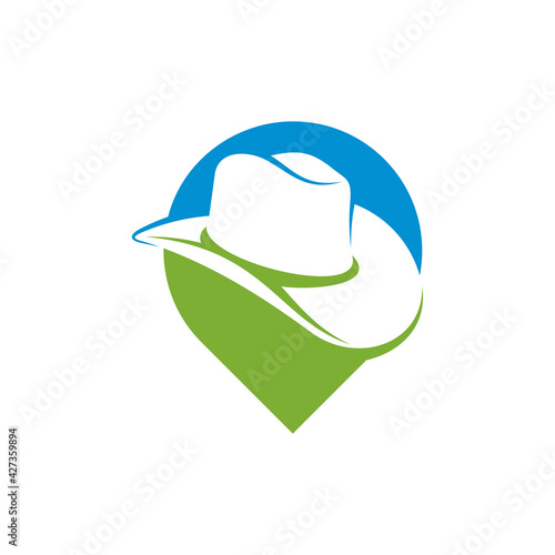 Point Hat logo design vector illustration, Creative Hat logo design concept template, symbols icons