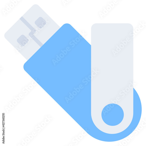 A flat design, icon of usb