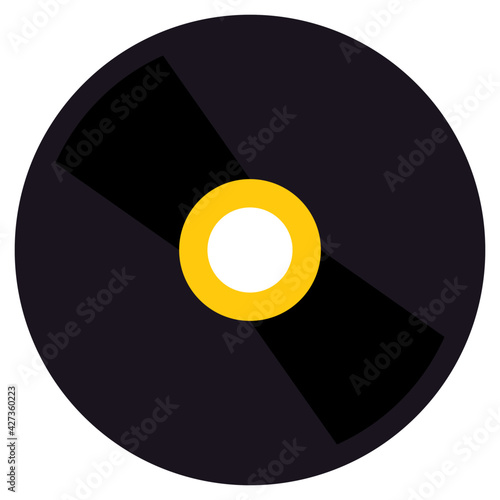 A flat design, icon of disc