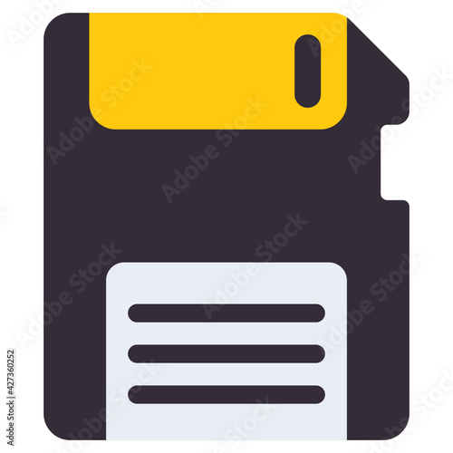 A flat design, icon of memory card