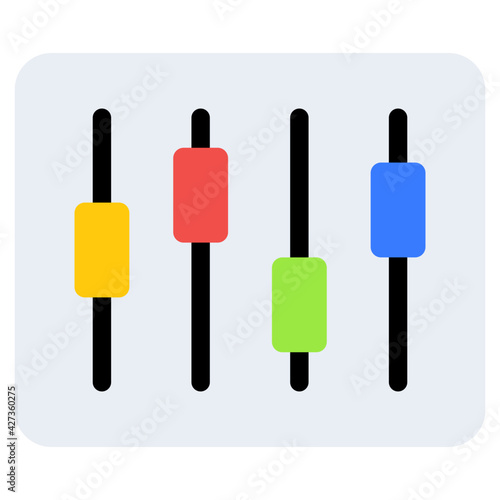 A flat design, icon of volume equalizer