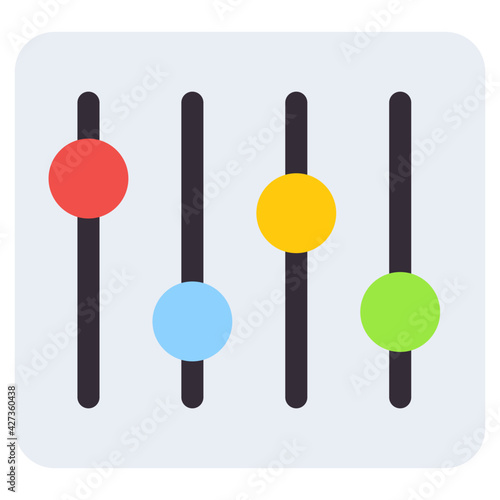 A flat design, icon of volume equalizer