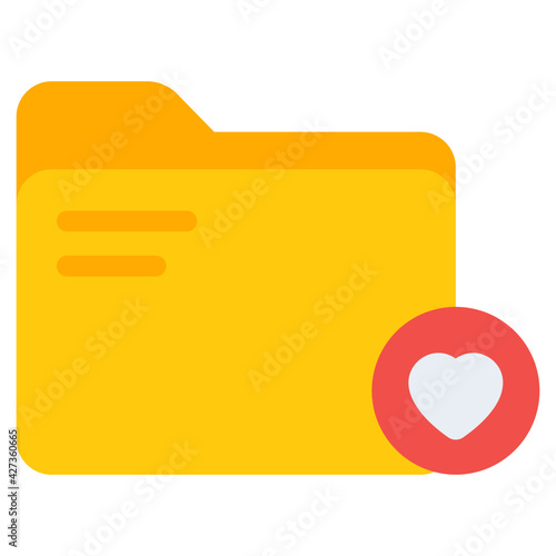 A flat design, icon of favorite folder