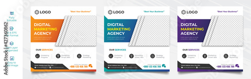 Social media banner design, facebook ads or post template, promotional sales advertising template design fully editable