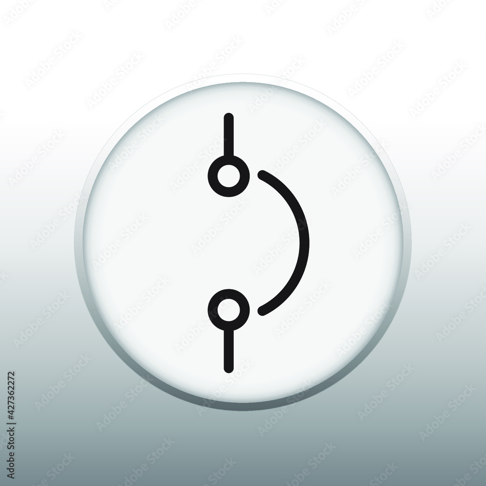Symbol of Circuit Breaker (Fixed Type) Vector illustration Symbol of