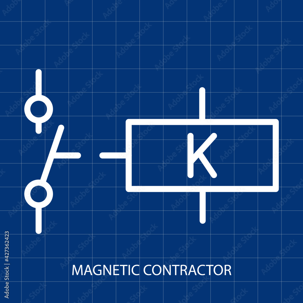 Symbol Magnetic Contactor Vector illustration symbol of Electrical System Control