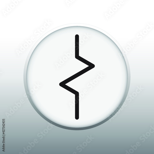 Symbol of Magnetic Overload Tripping Device Vector illustration symbol of Electrical System Control