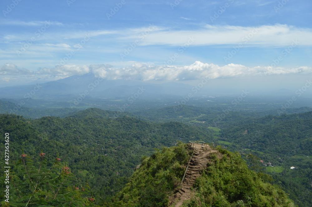 Naklejka premium view from the top of mountain