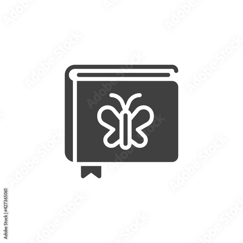 Butterfly book vector icon