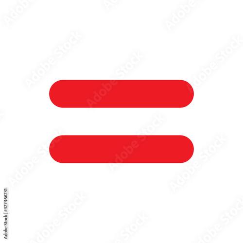 Red Equal Icon