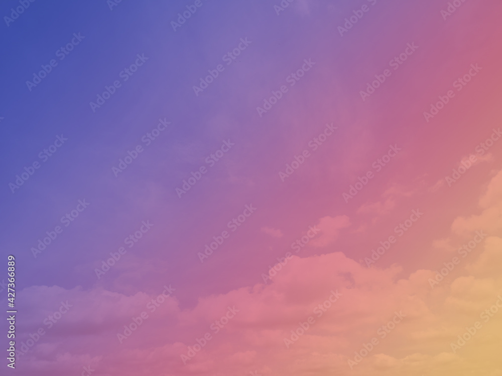 Sky and Clouds with a pastel background.