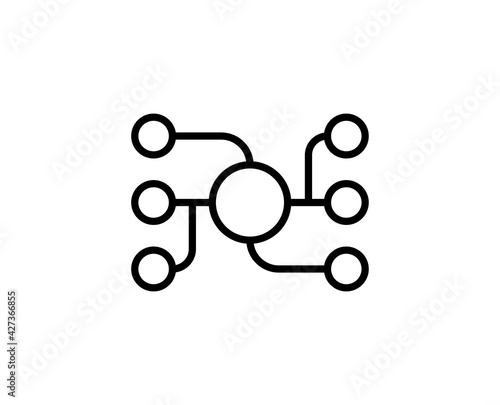 Flat line icon
