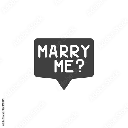 Marry me message vector icon