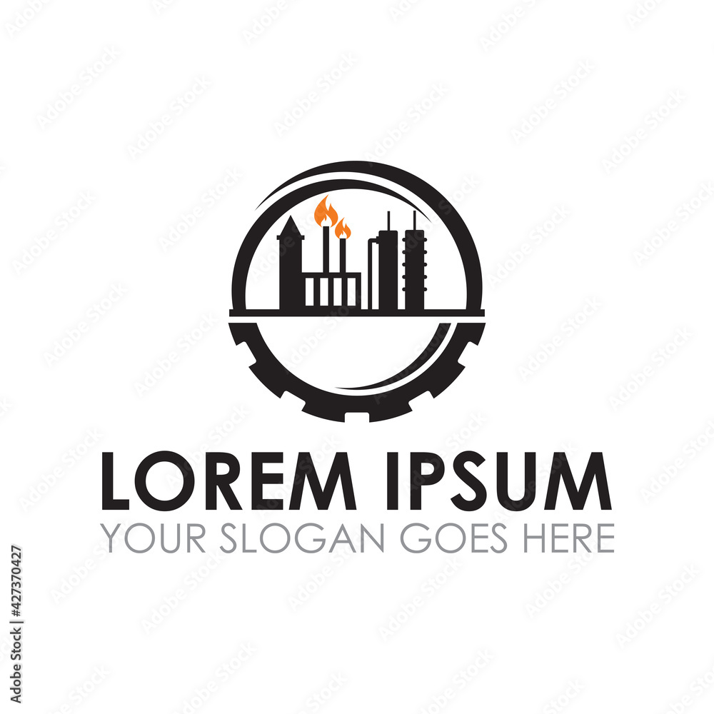 factory industry vector , industrial logo