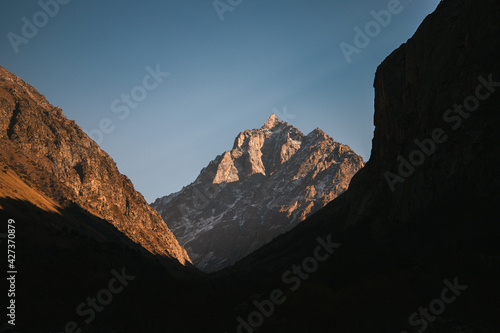 sunset in the mountains