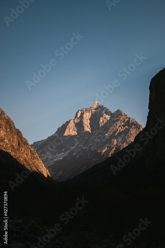 sunset over the mountains