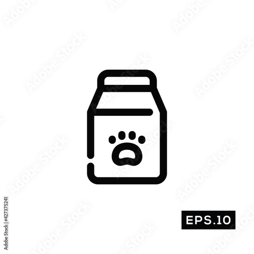 Pet Food line Icon. Pet Shop Icon or Logo sign Vector illustration