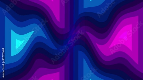 4K Seamless loop Bright modern abstract retro background with multicolored simple moving geometric shapes . Seamless loop