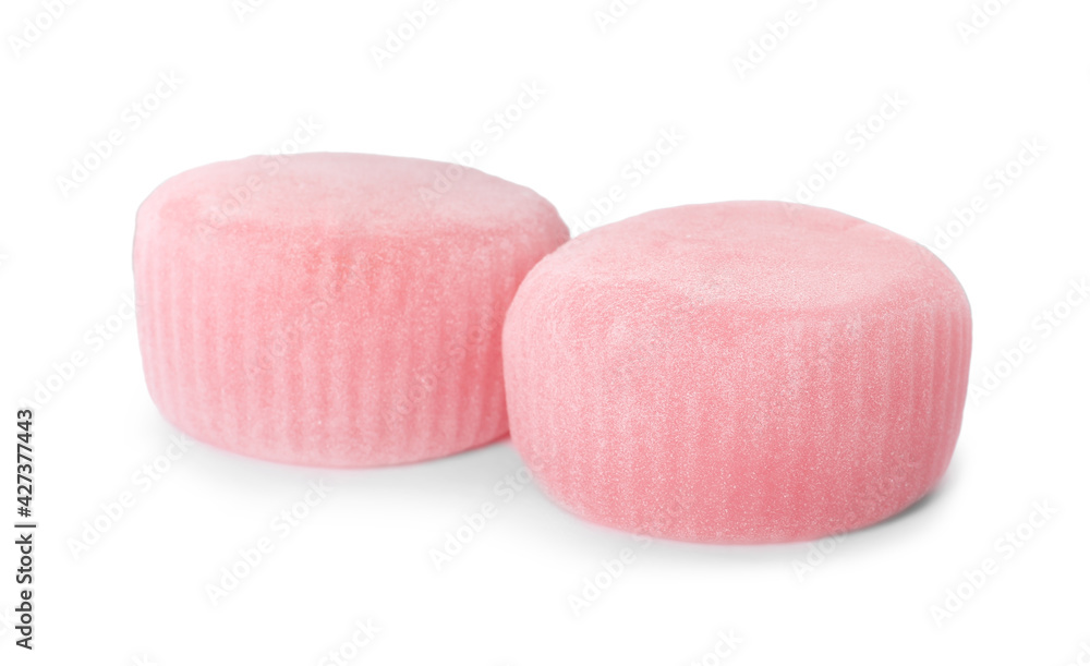 Delicious mochi on white background. Traditional Japanese dessert Delicious mochi on white background. Traditional Japanese dessert