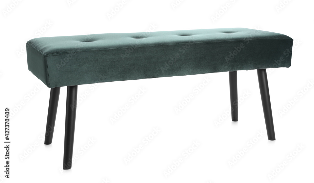 Stylish bench on white background. Interior element Stylish bench on white background. Interior element