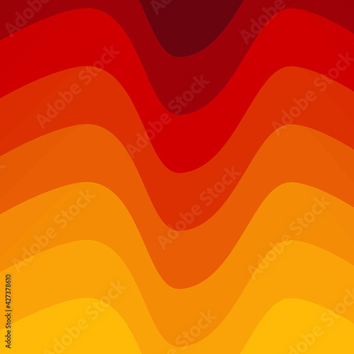 Composición de ondas en colores cálidos
