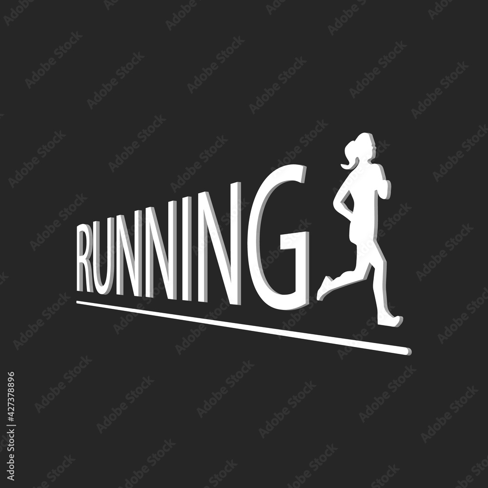 Running Logo Design Illustration Template Running Logo Design Illustration Template
