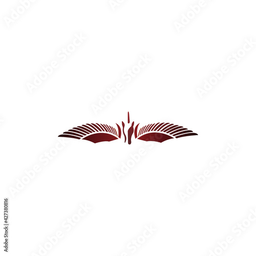 Abstract Horse with wings pegasus unicorn flying vector logo