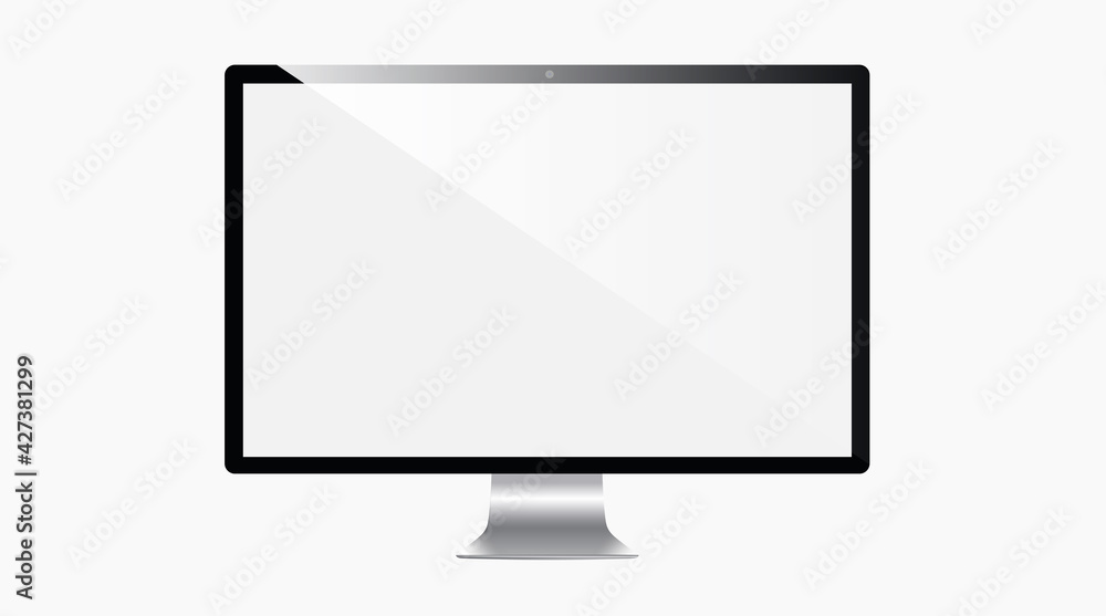 photorealistic image of a computer monitor. photorealistic image of a computer. Isolated monitor of a well-known company. vector EPS photorealistic image of a computer monitor. photorealistic image of a computer. Isolated monitor of a well-known company. vector EPS
