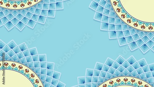 4K seamless looping EID MUBARAK celebration background 