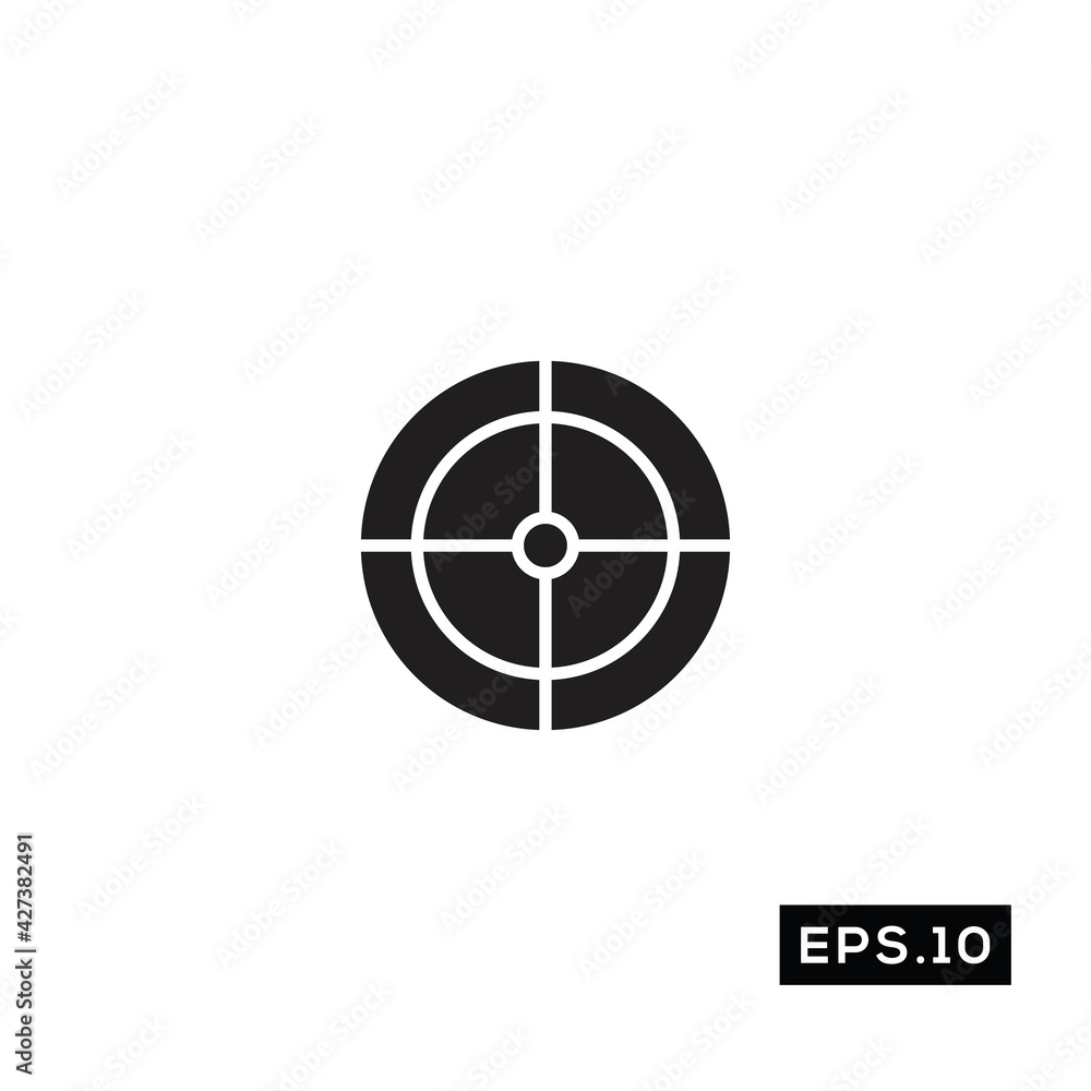 Scope icon vector. Crosshair icon or logo symbol vector Scope icon vector. Crosshair icon or logo symbol vector