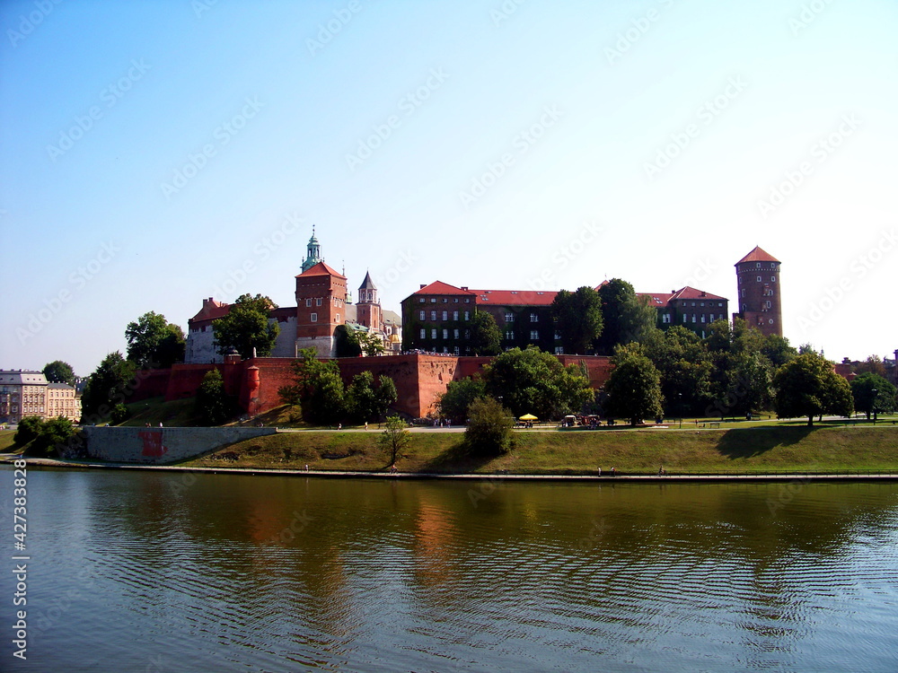 View on the Wawel Castle from the Vistula river