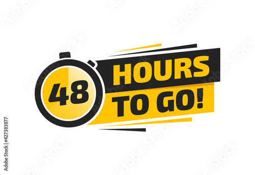 48 Hours to Go Countdown Offer Shopping Label photo