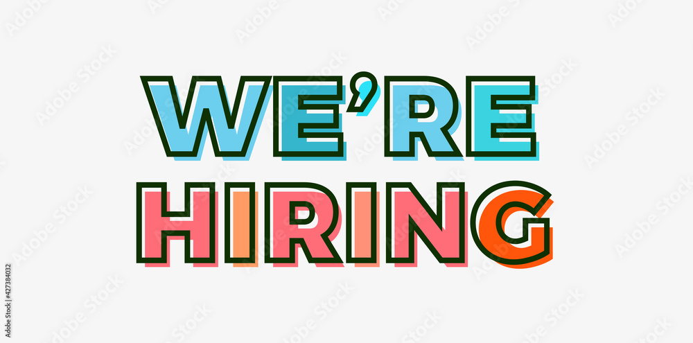 We Are Hiring Isolated Advertising Vector We Are Hiring Isolated Advertising Vector