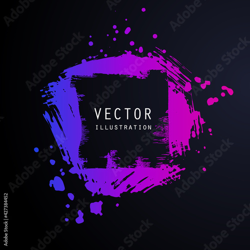 vector splats splashes and blobs of gradient ink paint in different shapes drips