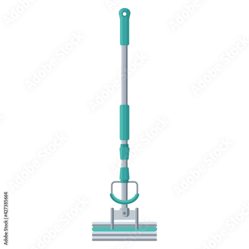 Cartoon vector illustration housework equipment tool mop