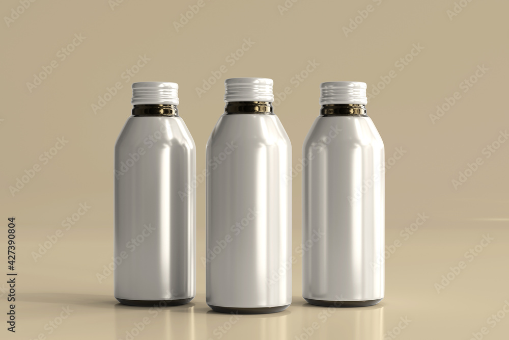 Aluminum Beverage Bottle 3D Rendering Aluminum Beverage Bottle 3D Rendering