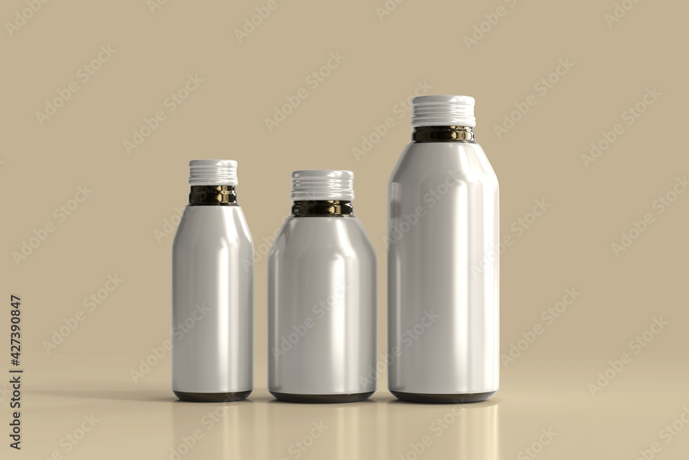 Aluminum Beverage Bottle 3D Rendering Aluminum Beverage Bottle 3D Rendering