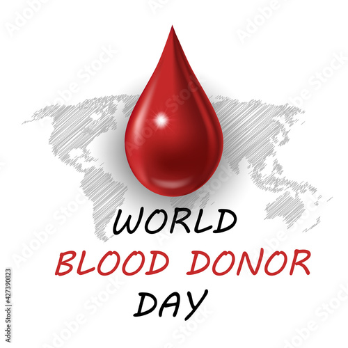 World blood donor day card Vect ill