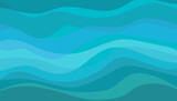 Abstract vector water waves illustration background. Flat design style