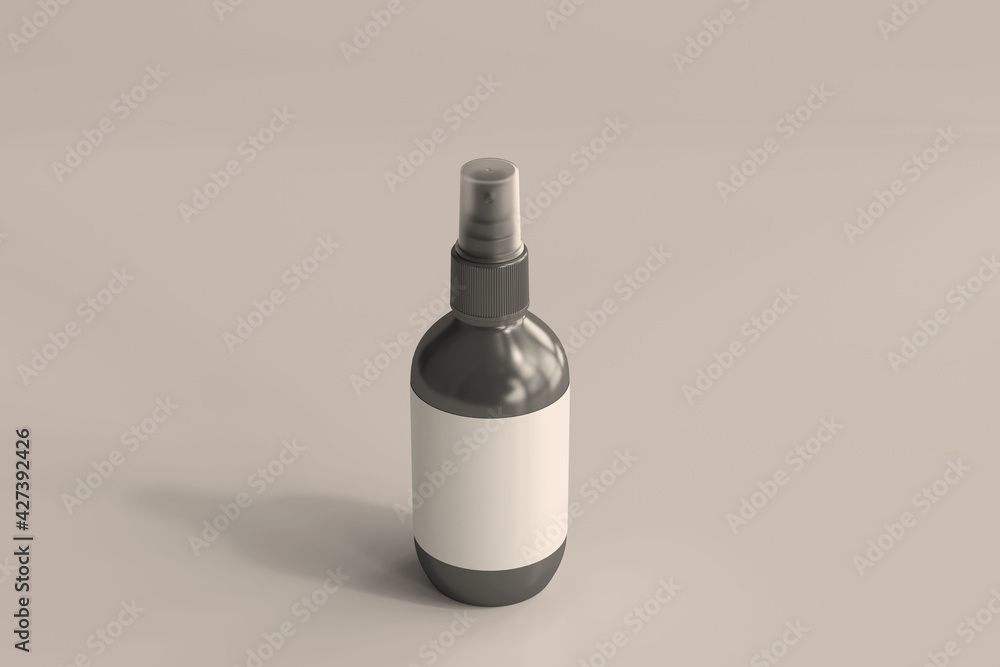 Spray Bottles with Blank Label 3D Rendering Spray Bottles with Blank Label 3D Rendering