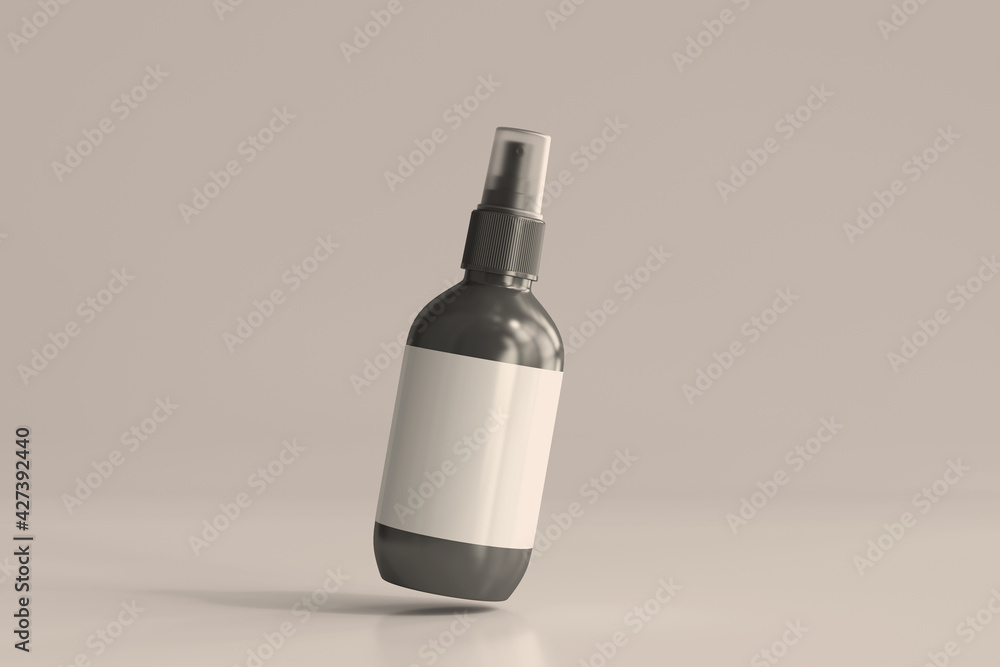 Spray Bottles with Blank Label 3D Rendering Spray Bottles with Blank Label 3D Rendering