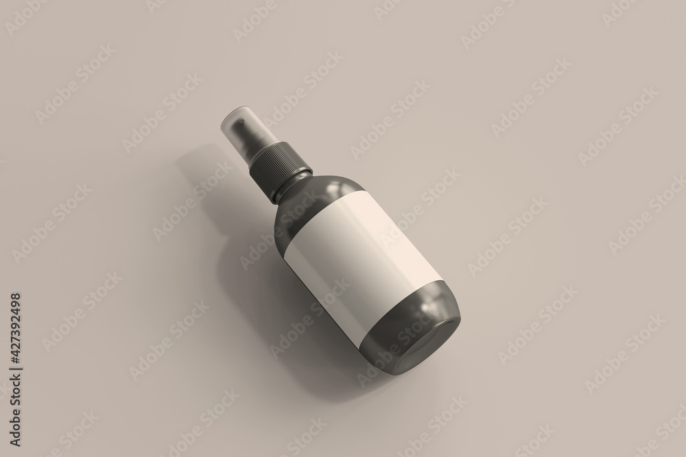 Spray Bottles with Blank Label 3D Rendering Spray Bottles with Blank Label 3D Rendering
