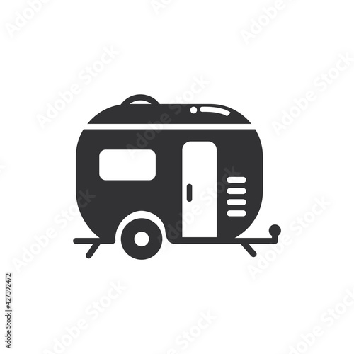 Wallpaper Mural Camper trailer icon. Camper isolate on white background. Torontodigital.ca