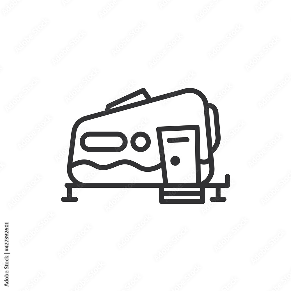 Camper trailer icon. Camper isolate on white background. Camper trailer icon. Camper isolate on white background.