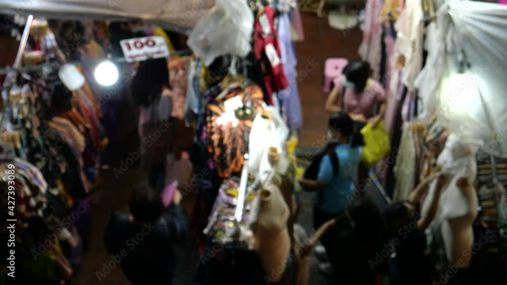 Shopping at night market in Bangkok Shopping at night market in Bangkok