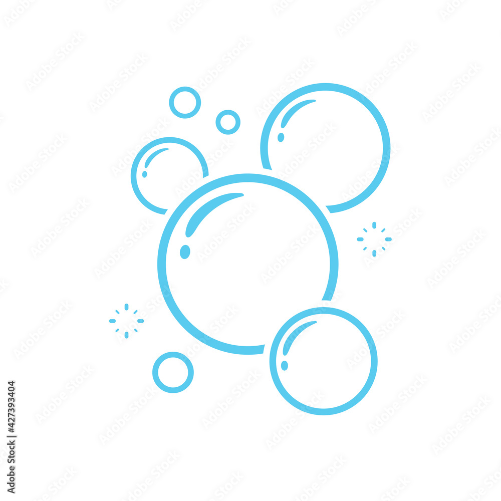 Transparent soap bubbles floating in the air Isolated on white background Transparent soap bubbles floating in the air Isolated on white background