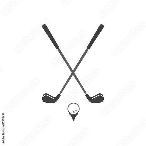 Golf club and ball set Isolated on white background for golf lovers.